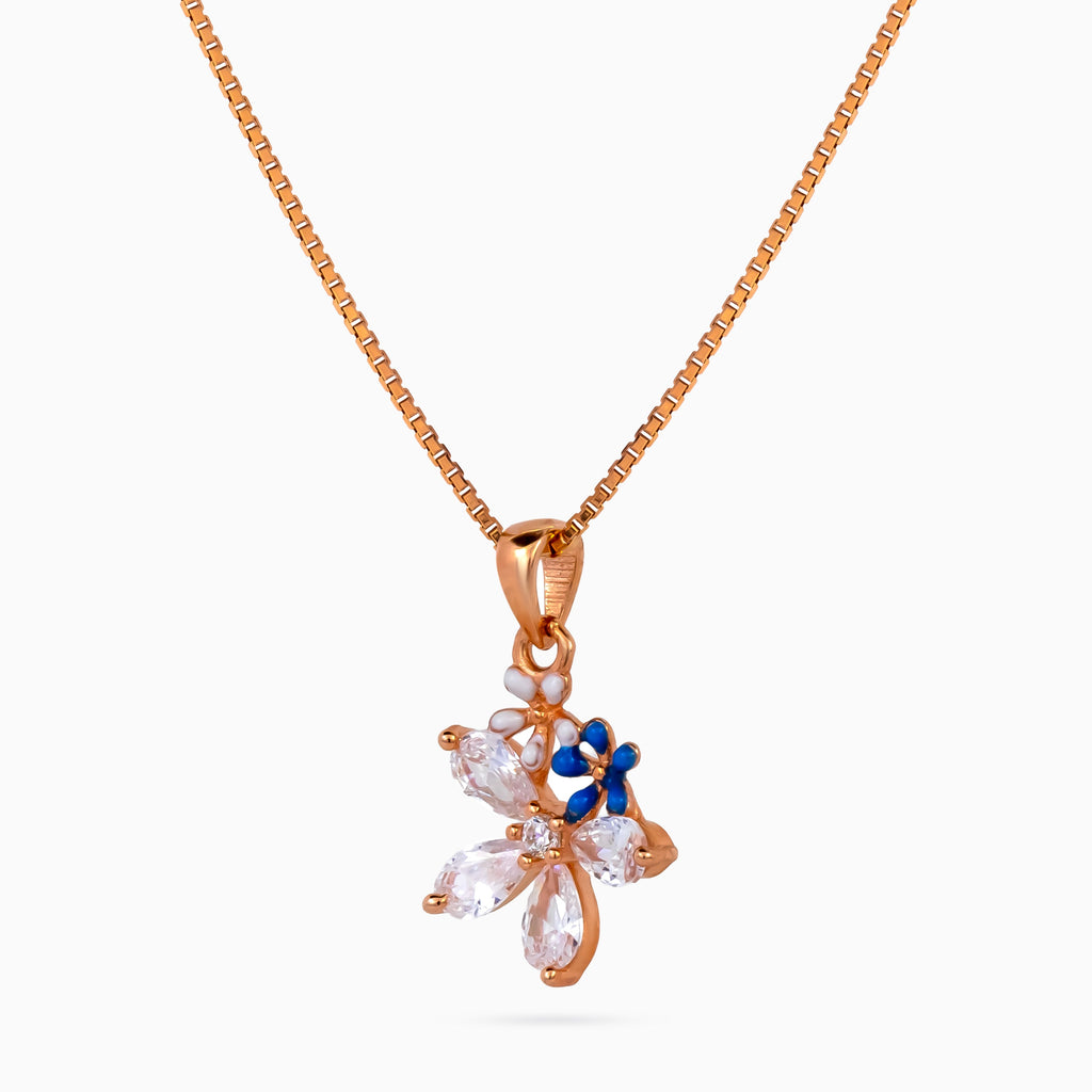 Azure Blossom Cluster Pendant Set