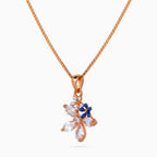 Azure Blossom Cluster Pendant Set