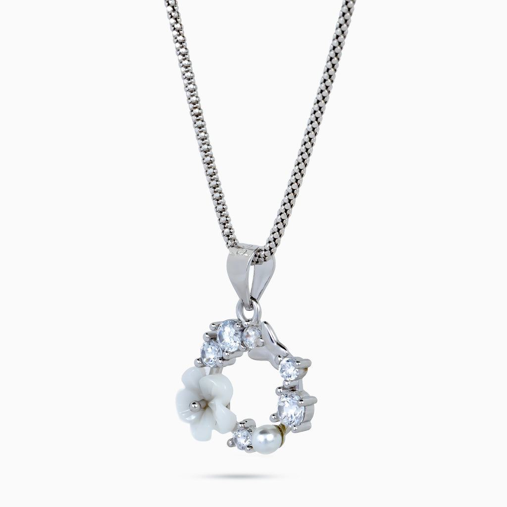 Dove Garden Wreath Pendant Set