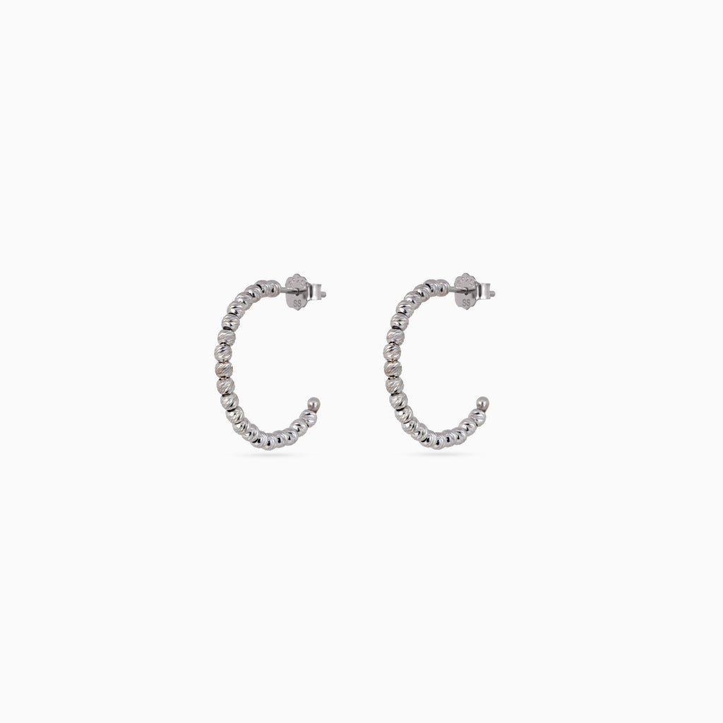 Silver Filigree Diamond Drops