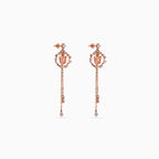 Rose gold Butterfly Wreath Chain Drops