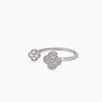 Twin Clover Pavé Ring