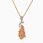 Regal Peacock Filigree Pendant Set