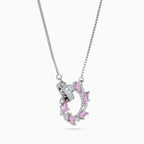 Rosy Laurel Spinner Necklace