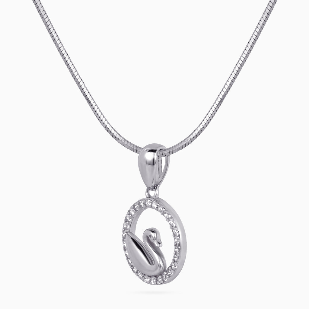 Swan Halo Pendant Set
