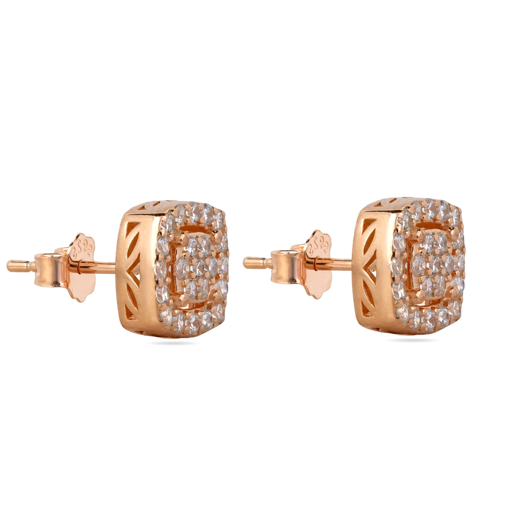 Cushion Halo Pave Studs