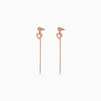 Rose gold Pavé Heart Chain Drops
