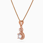 Double Halo Droplet Necklace