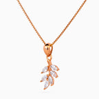 Crystal Leaflet Pendant Set