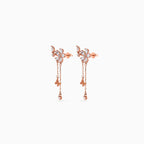 Rose gold Butterfly Bloom Chain Drops