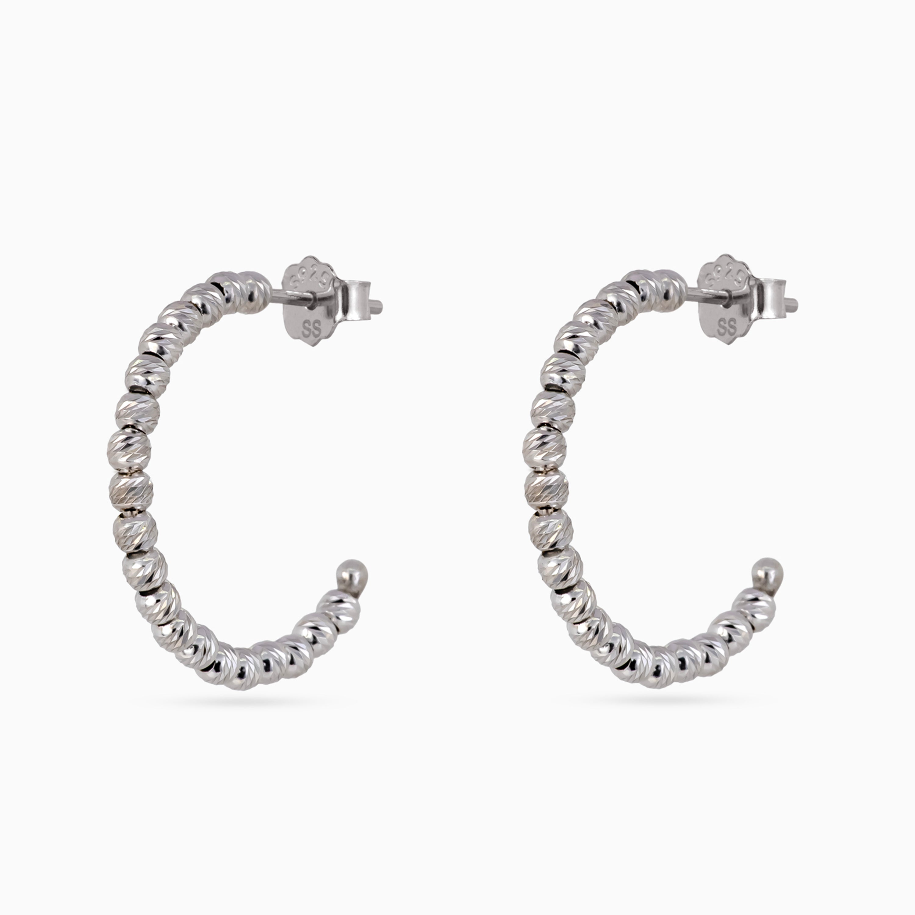 Silver Filigree Diamond Drops