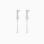Silver Starburst Chain Drops