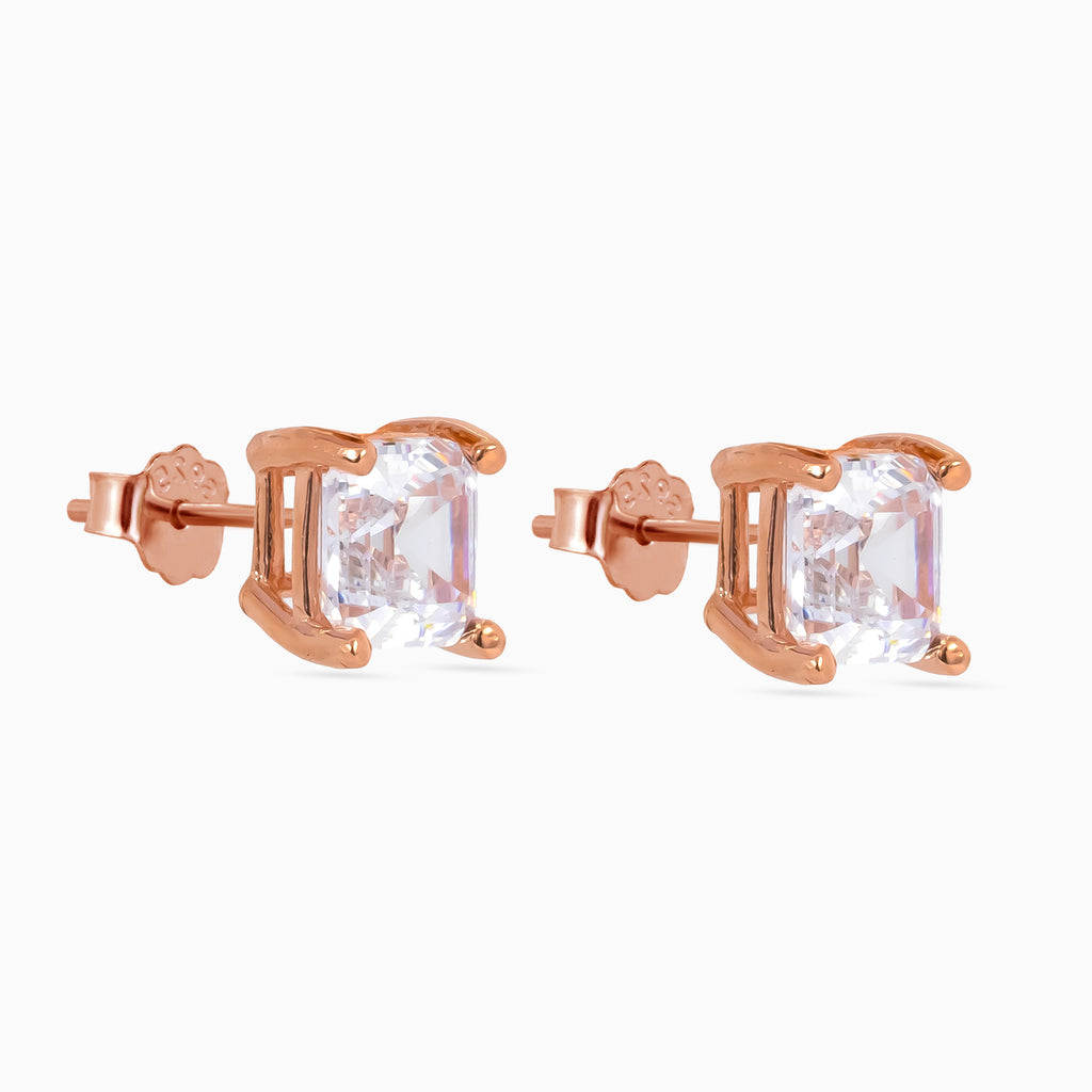Rose Gold Asscher Glow Mini Solitaires