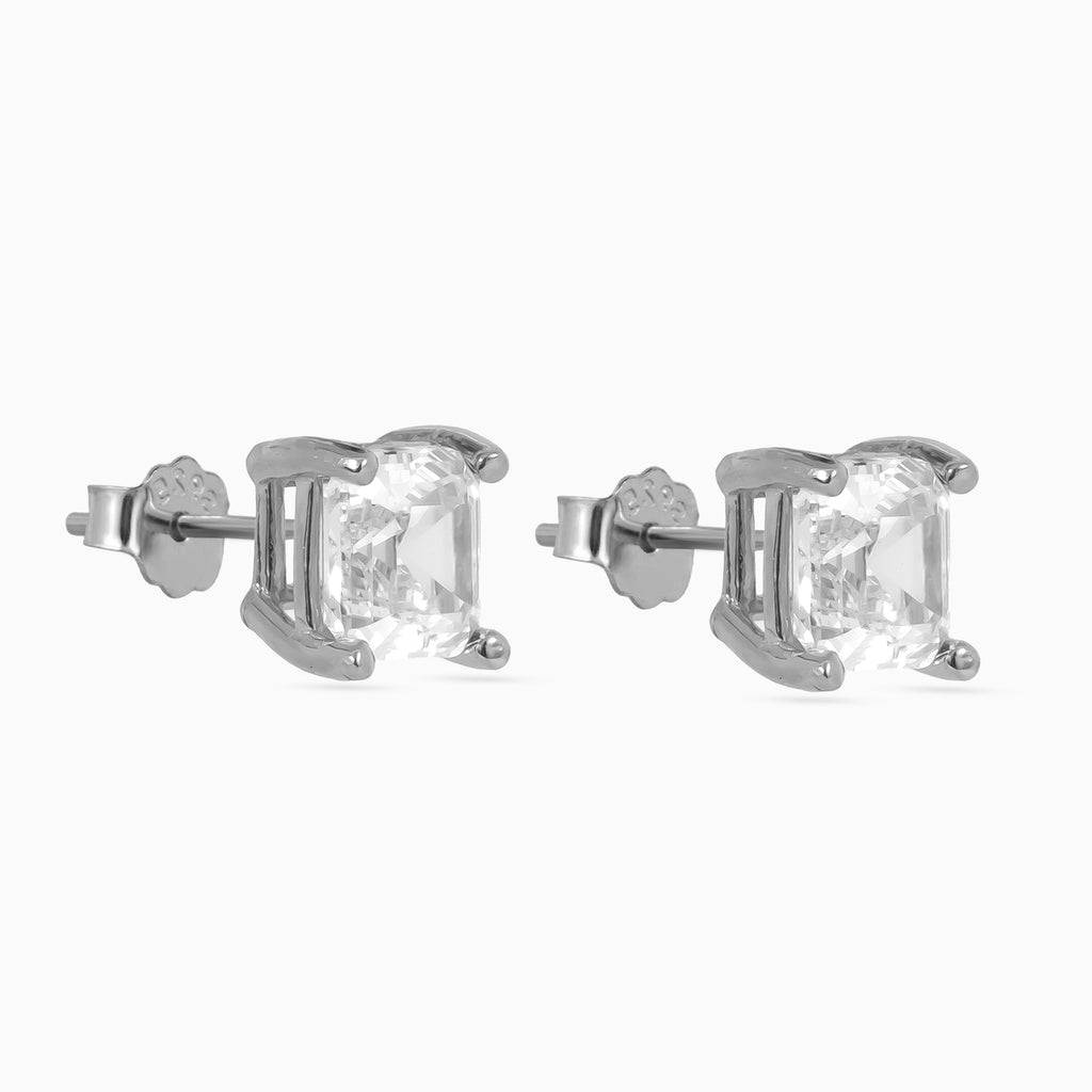 Silver Asscher Glow Mini Solitaires