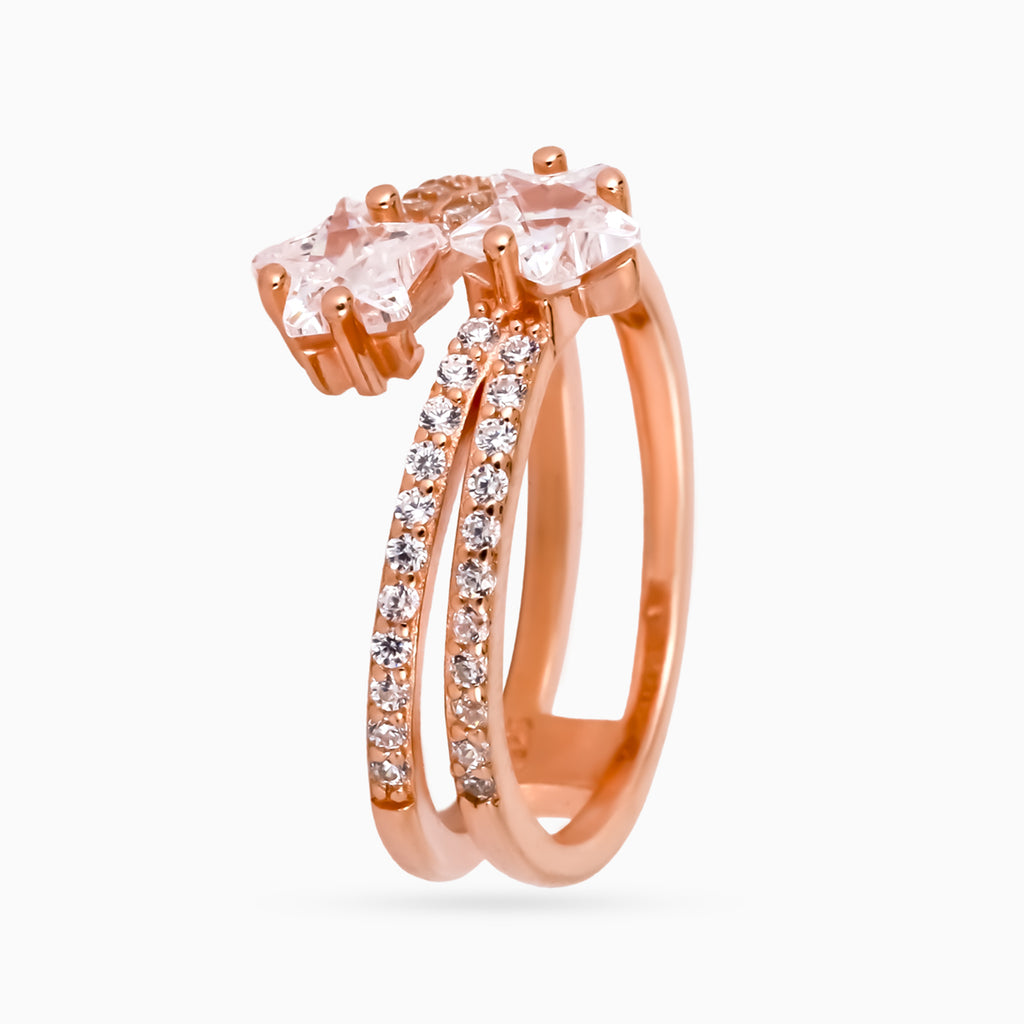 Twin Shooting Stars Ring