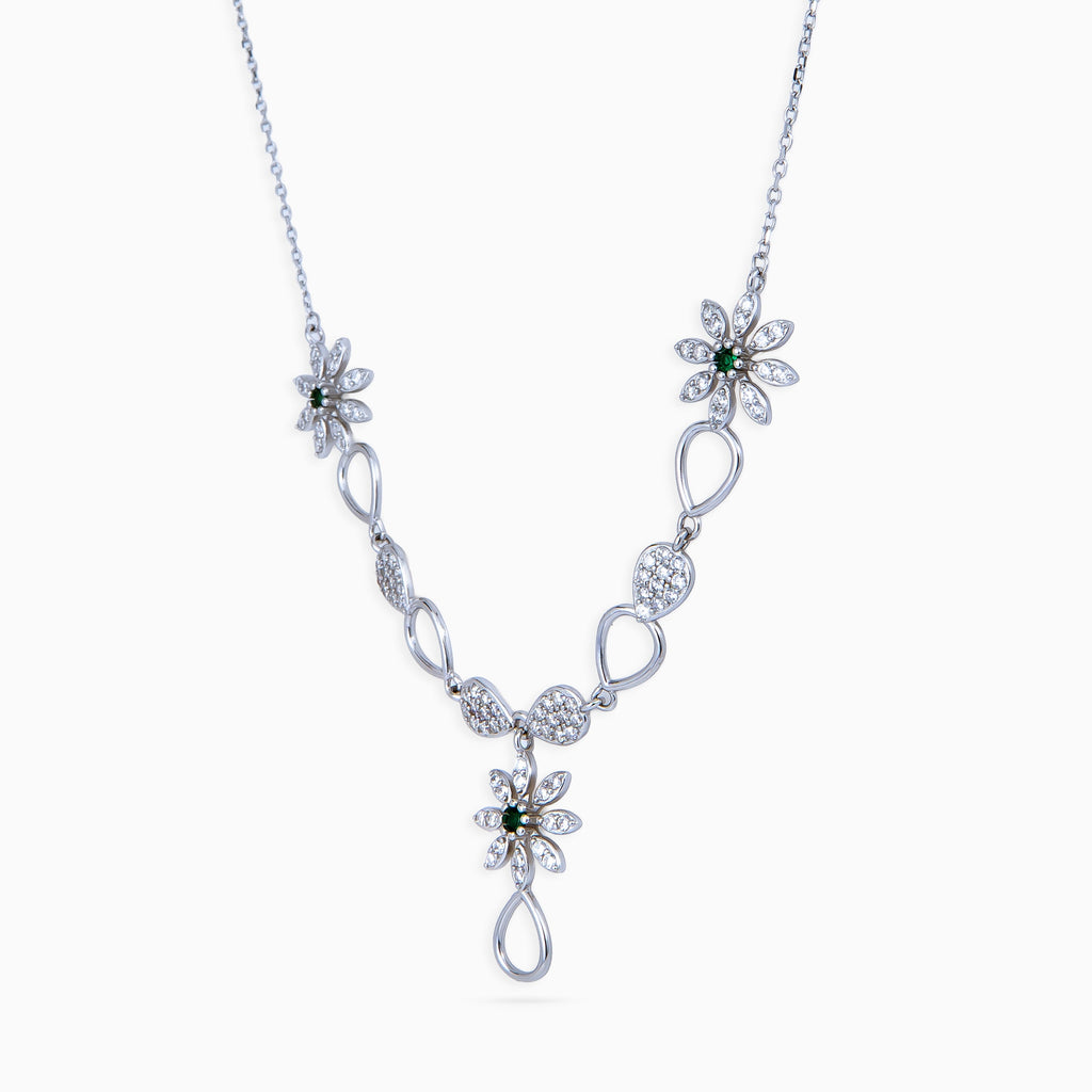 Meadow Bloom CZ Necklace Set