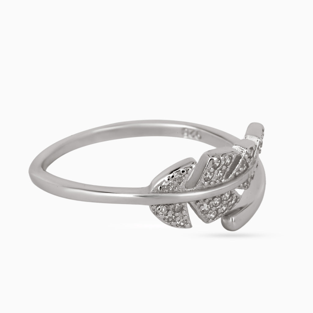 Pavé Leaf Wrap Ring