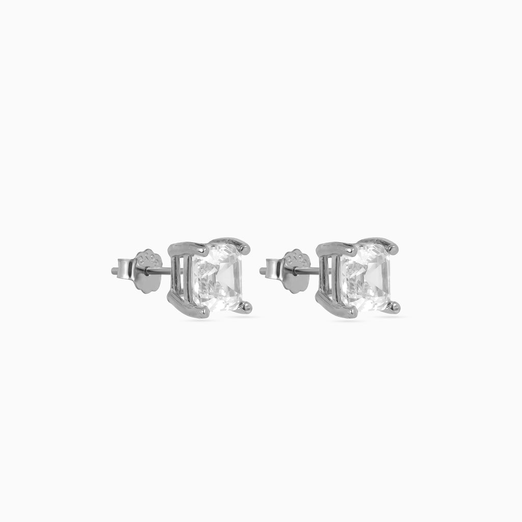 Silver Asscher Glow Mini Solitaires