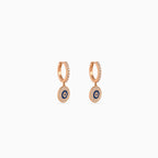 Evil Eye Pavé Huggie Drops