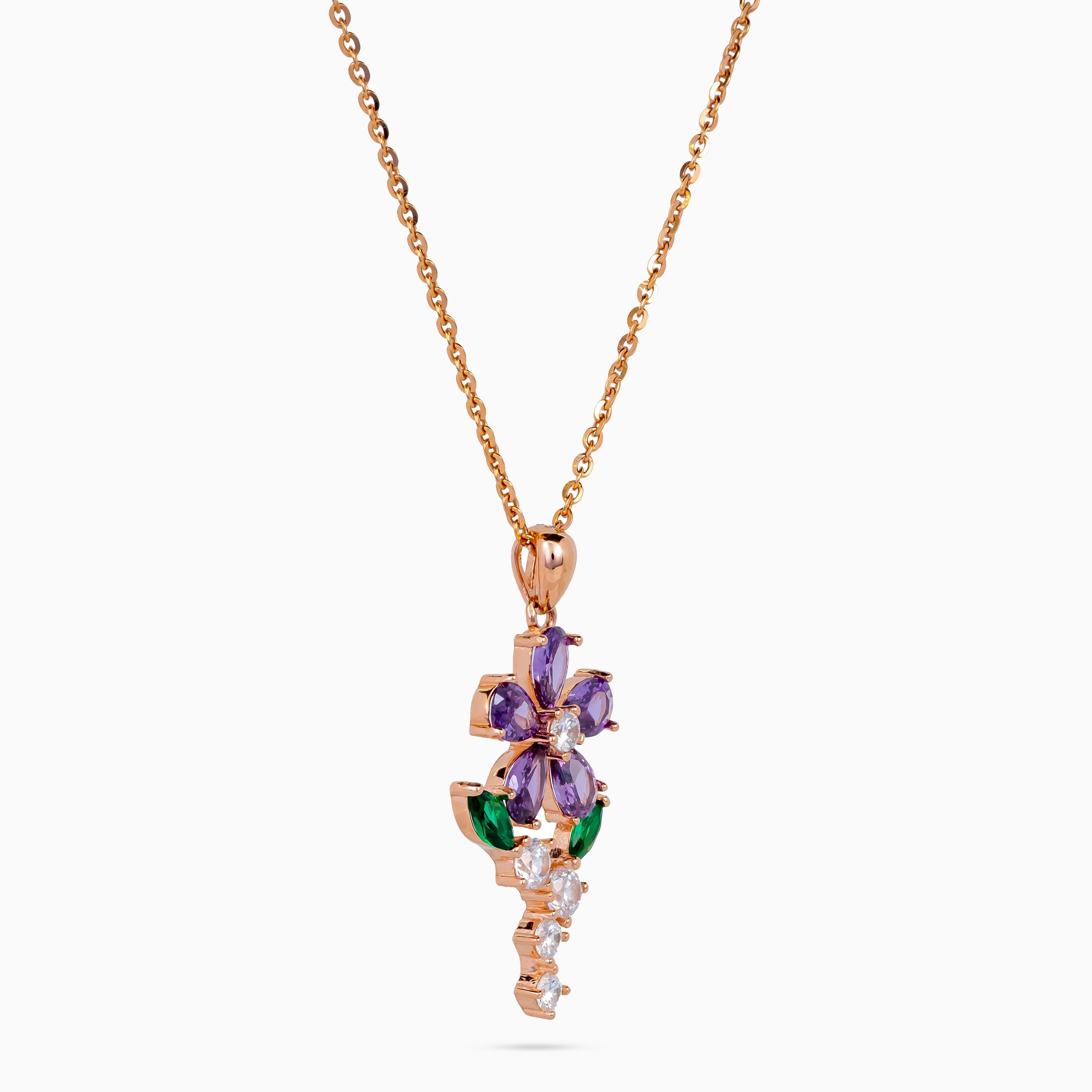 Amethyst Bloom Pendant Set