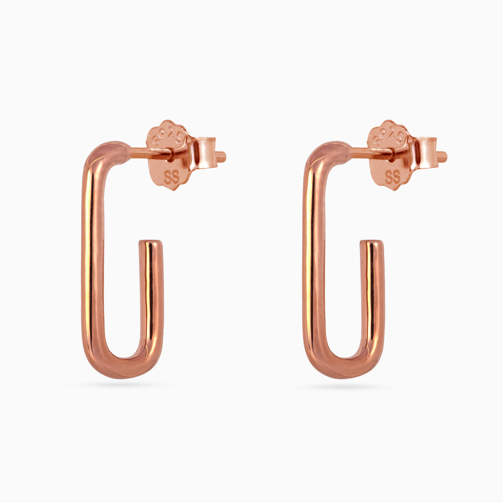 Rose gold U Hoop Minis