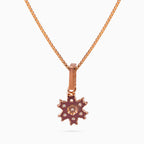 Rose Daisy Cluster Pendant Set