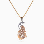 Regal Peacock Filigree Pendant Set