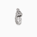 Box-Link Pavé Square Ring
