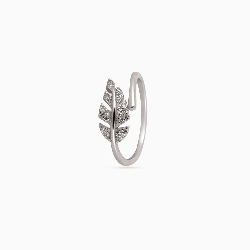 Pavé Leaf Wrap Ring