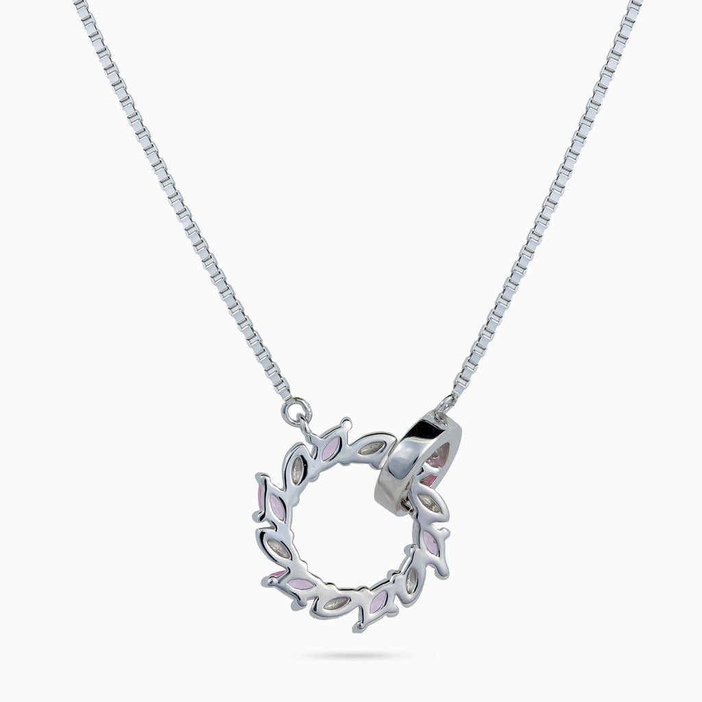 Rosy Laurel Spinner Necklace
