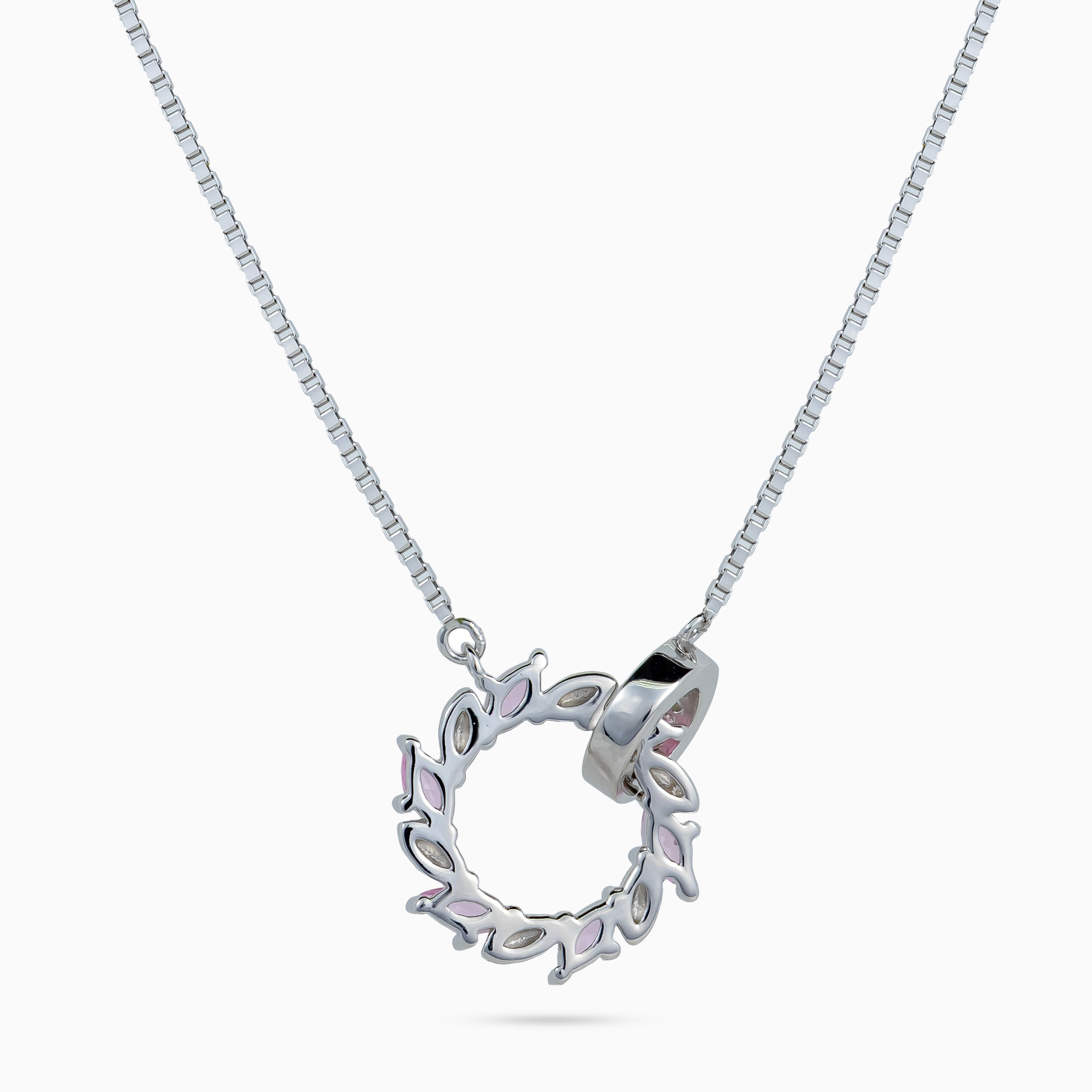 Rosy Laurel Spinner Necklace