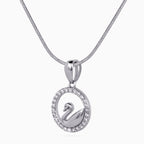 Swan Halo Pendant Set