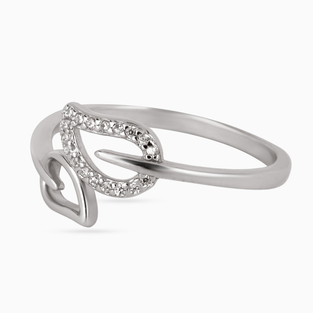 Twin Leaf Whisper Ring