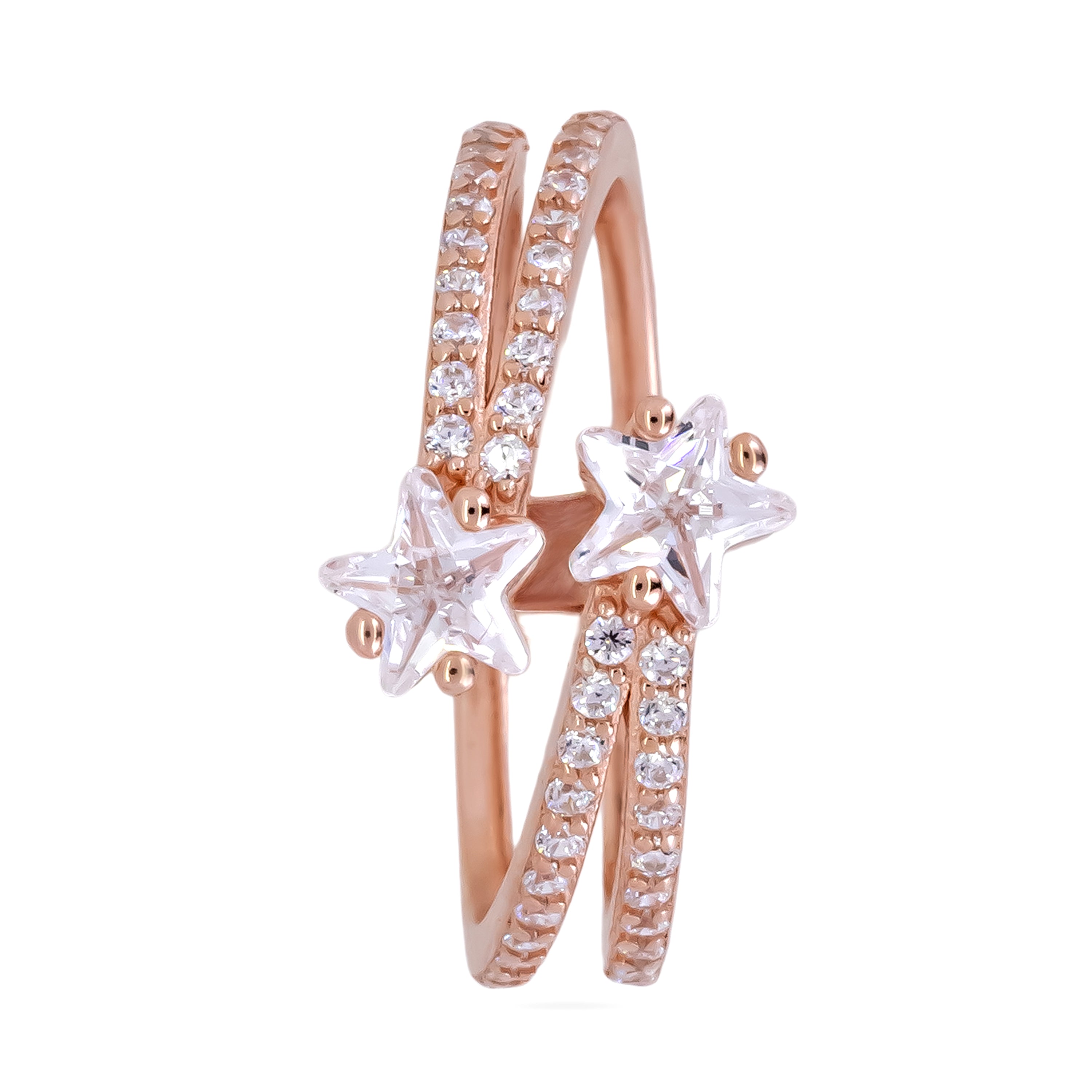 Twin Shooting Stars Ring