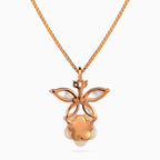 Crystal Wing Blossom Pendant Set