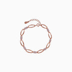 925 sterling silver, Luxe Links bracelet (Luxe Links), 16 cm, Rose Gold Bracelet 