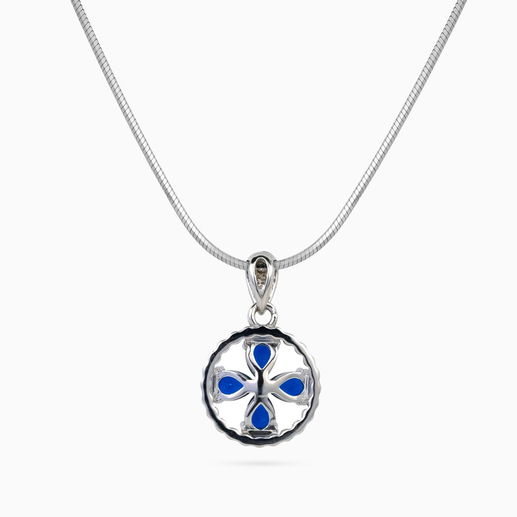 Midnight Petal Medallion Pendant Set