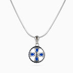 Midnight Petal Medallion Pendant Set