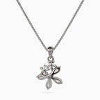 Silver Azure Blossom Cluster Pendant Set