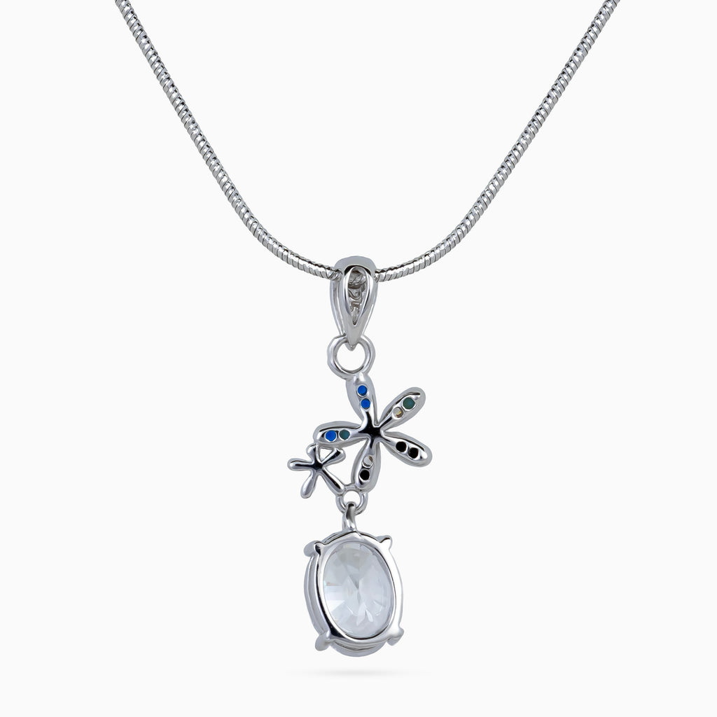 Azure Bloom Drop Necklace
