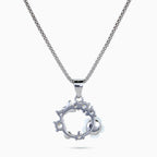 Dove Garden Wreath Pendant Set