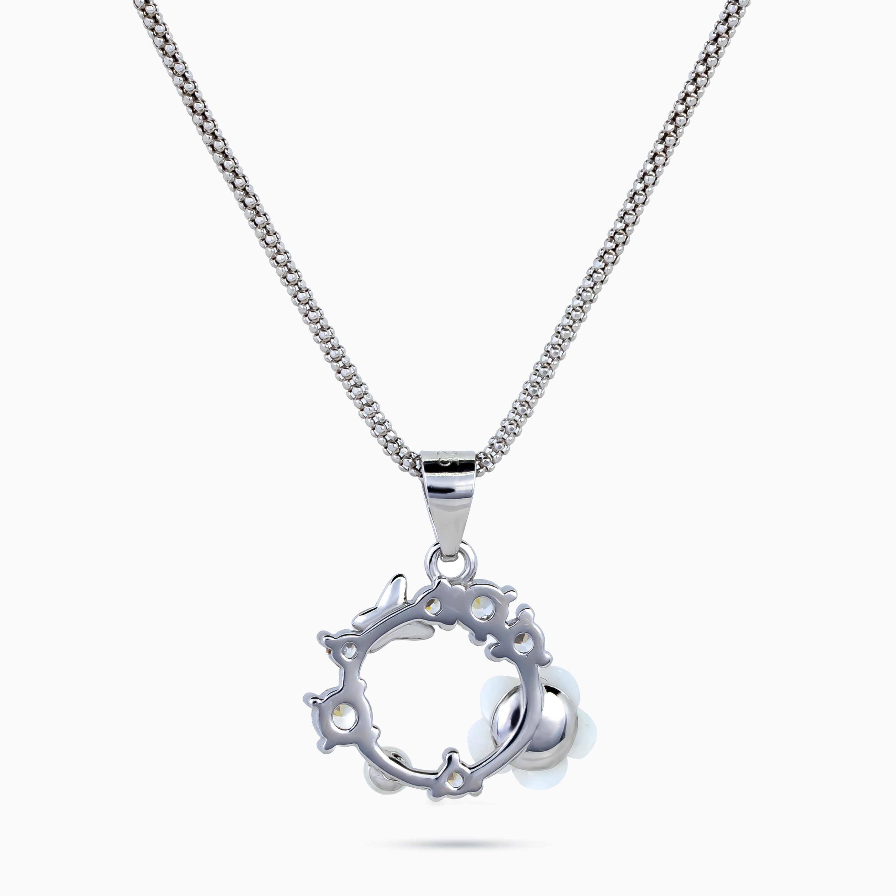 Dove Garden Wreath Pendant Set