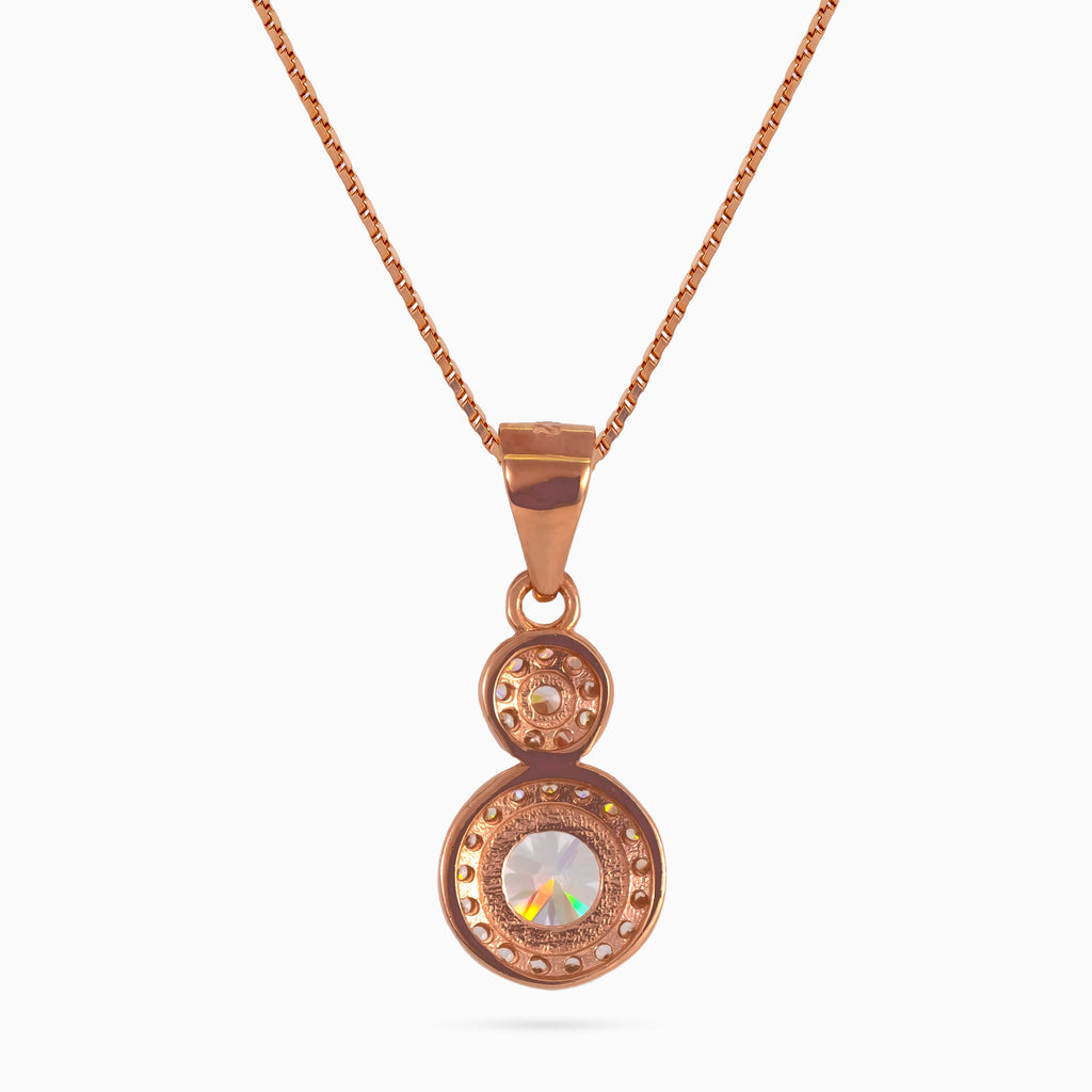 Double Halo Droplet Necklace