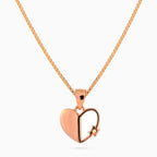Petite Heartline Solitaire Necklace