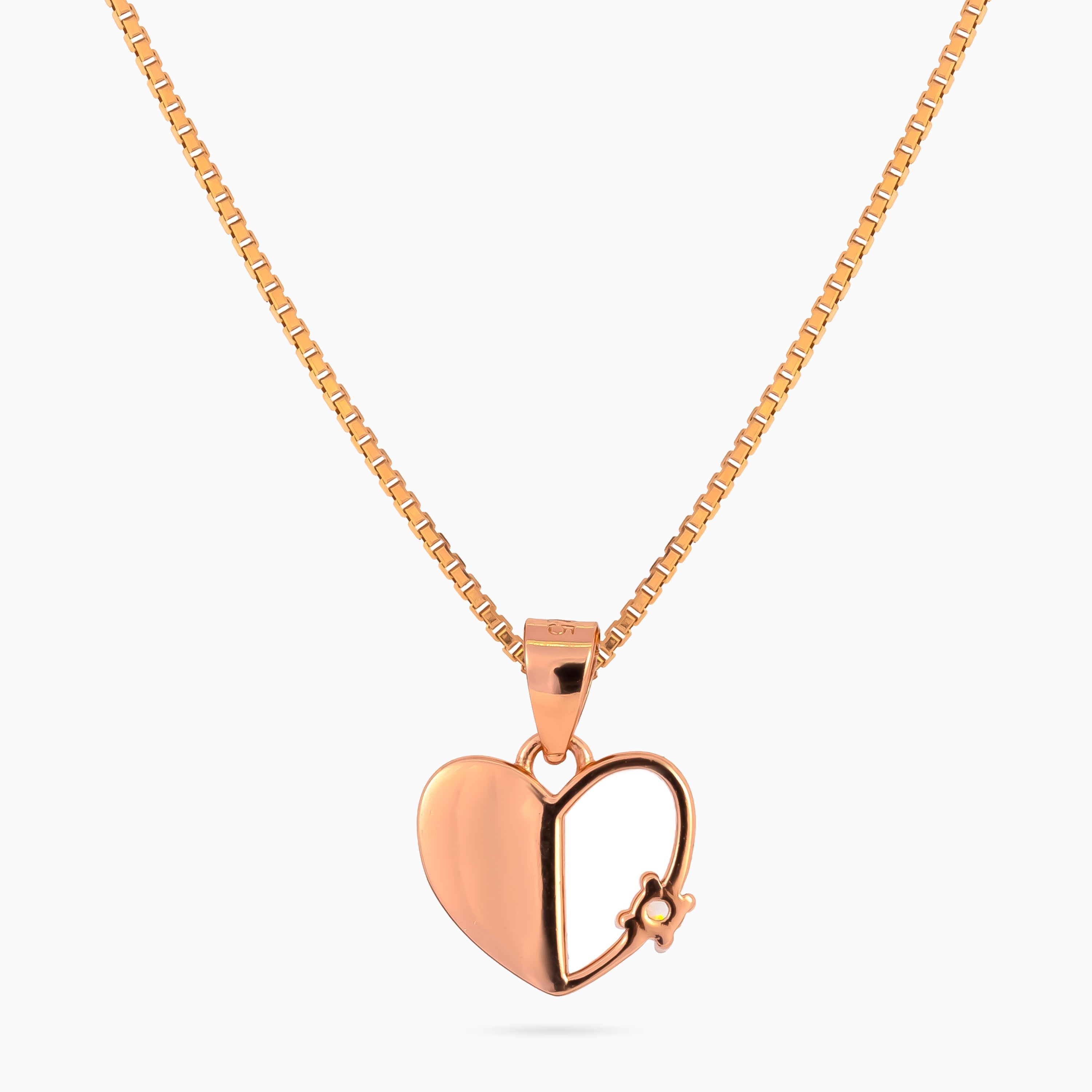Petite Heartline Solitaire Necklace