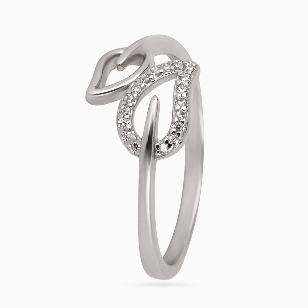 Twin Leaf Whisper Ring