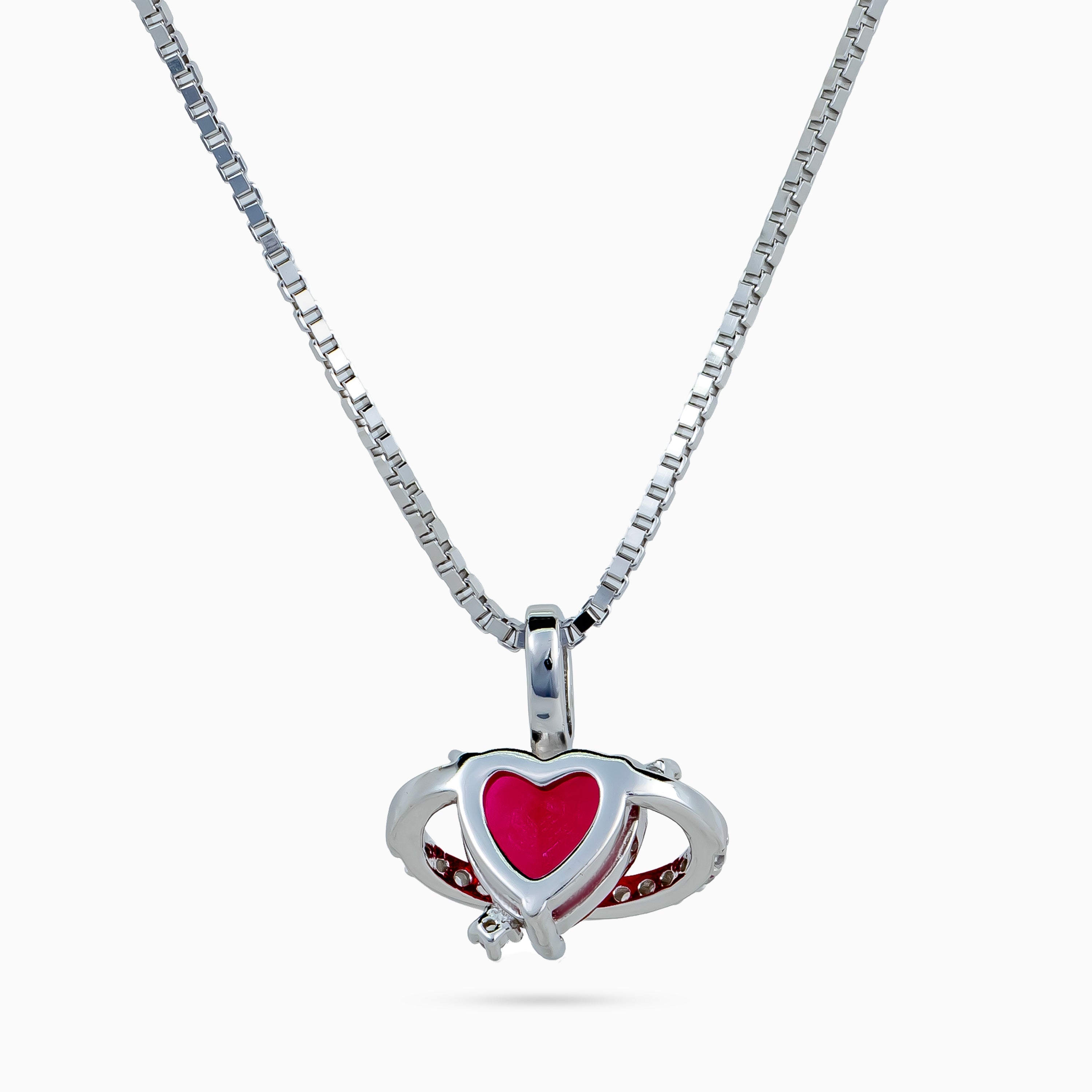 Orbit Heart Pendant Necklace