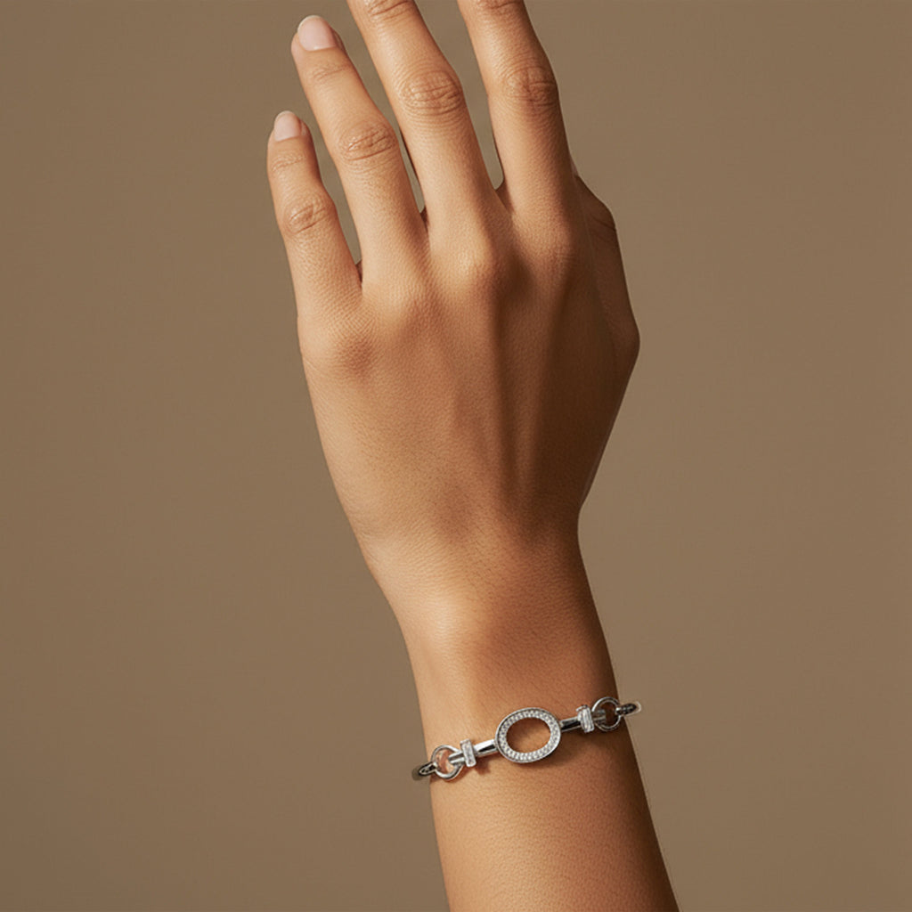 Pavé Oval Link Bangle
