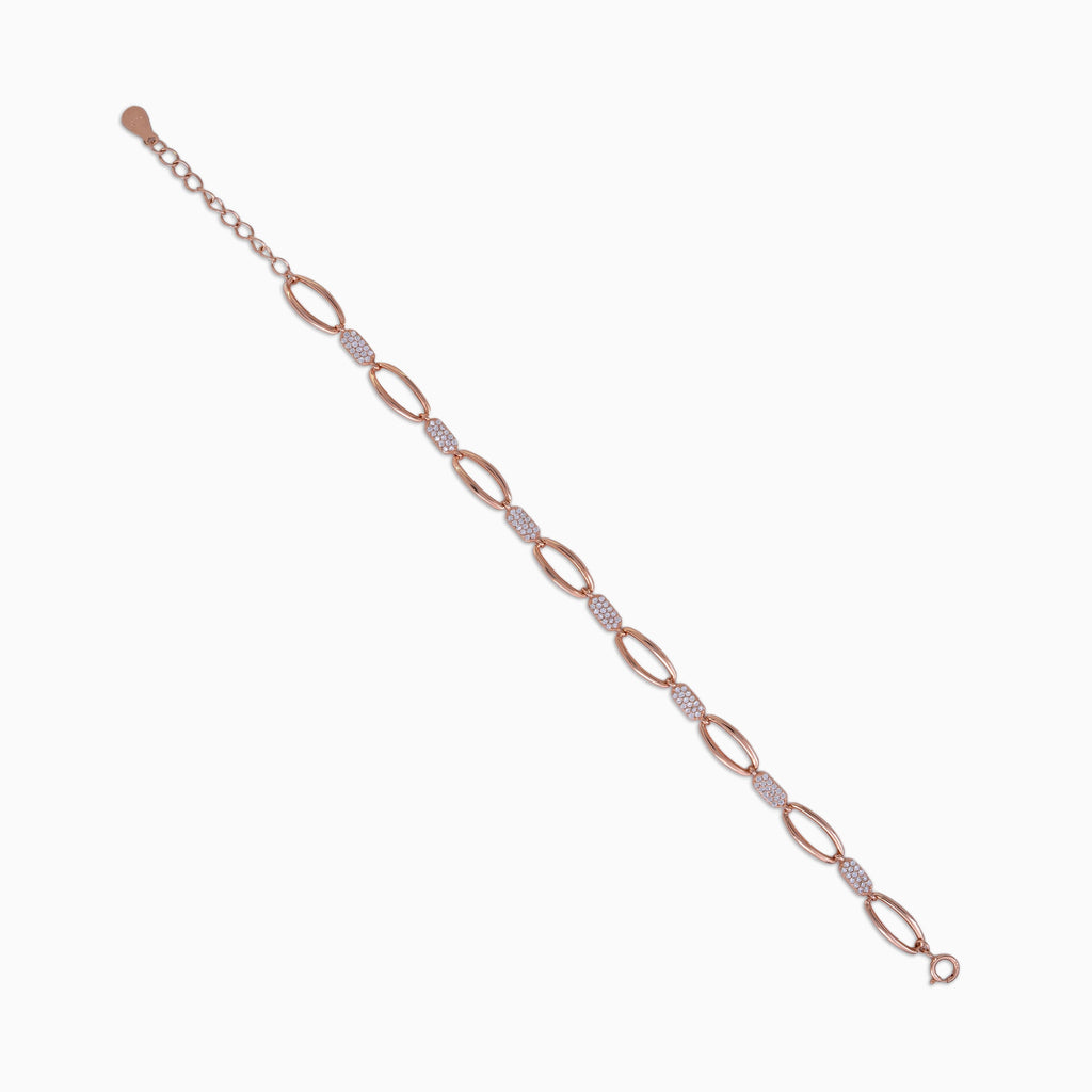 Pavé Oval Link Bracelet