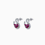 Ruby Wing Swan Pendant Set